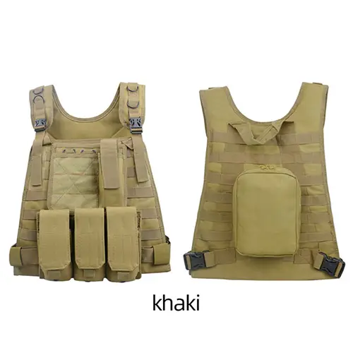 Tactical MOLLE Vest – Adjustable Military-Style Plate Carrier with Pouches